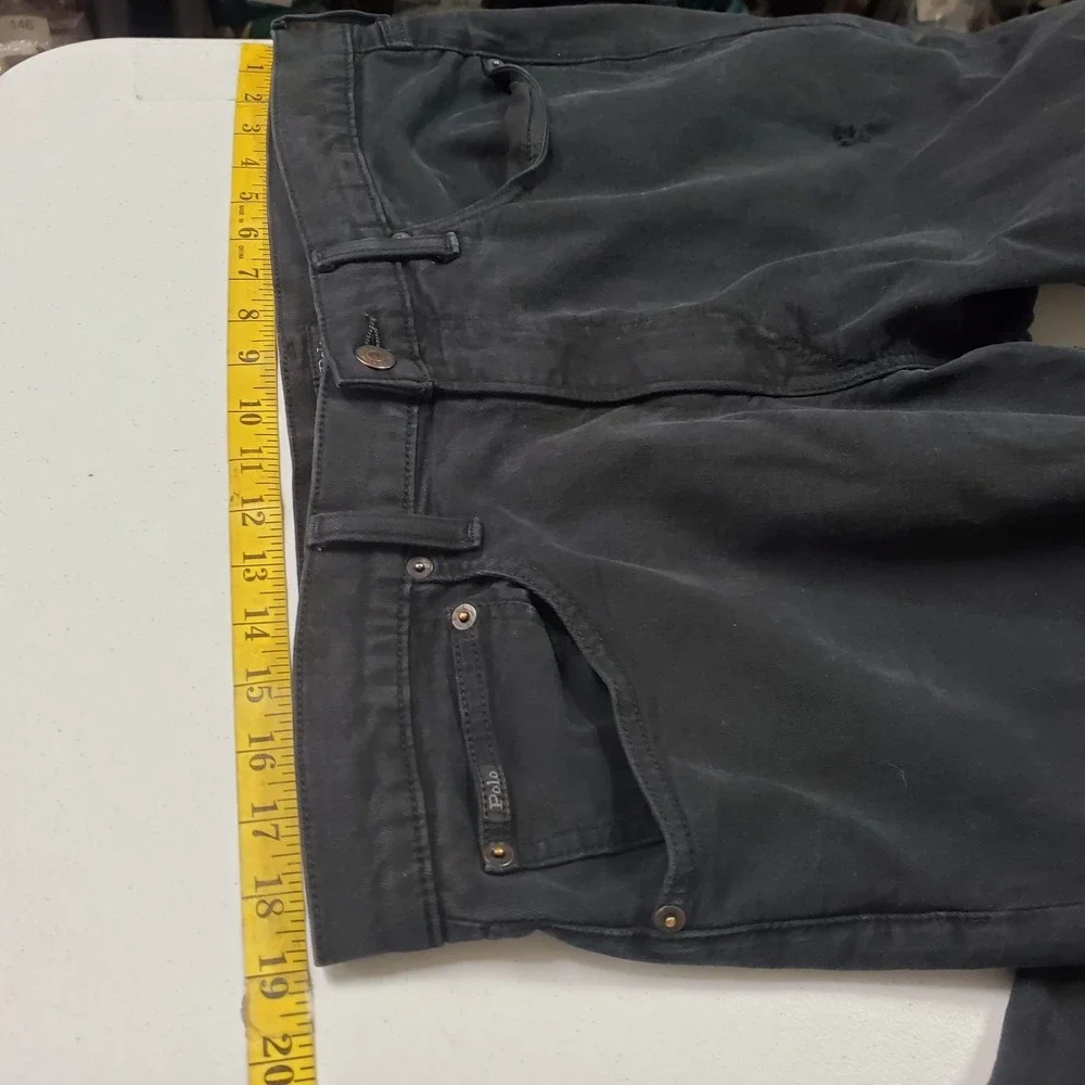 Polo‎ Ralph Lauren Mens Sullivan Slim Leg Pants Size 36 Black Flat Front Office